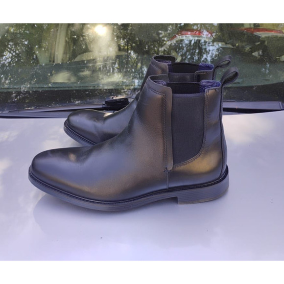 Cole Haan Black Dumont Grand Hamilton WP Chelsea Ankle Boot Size 9.5M(US)